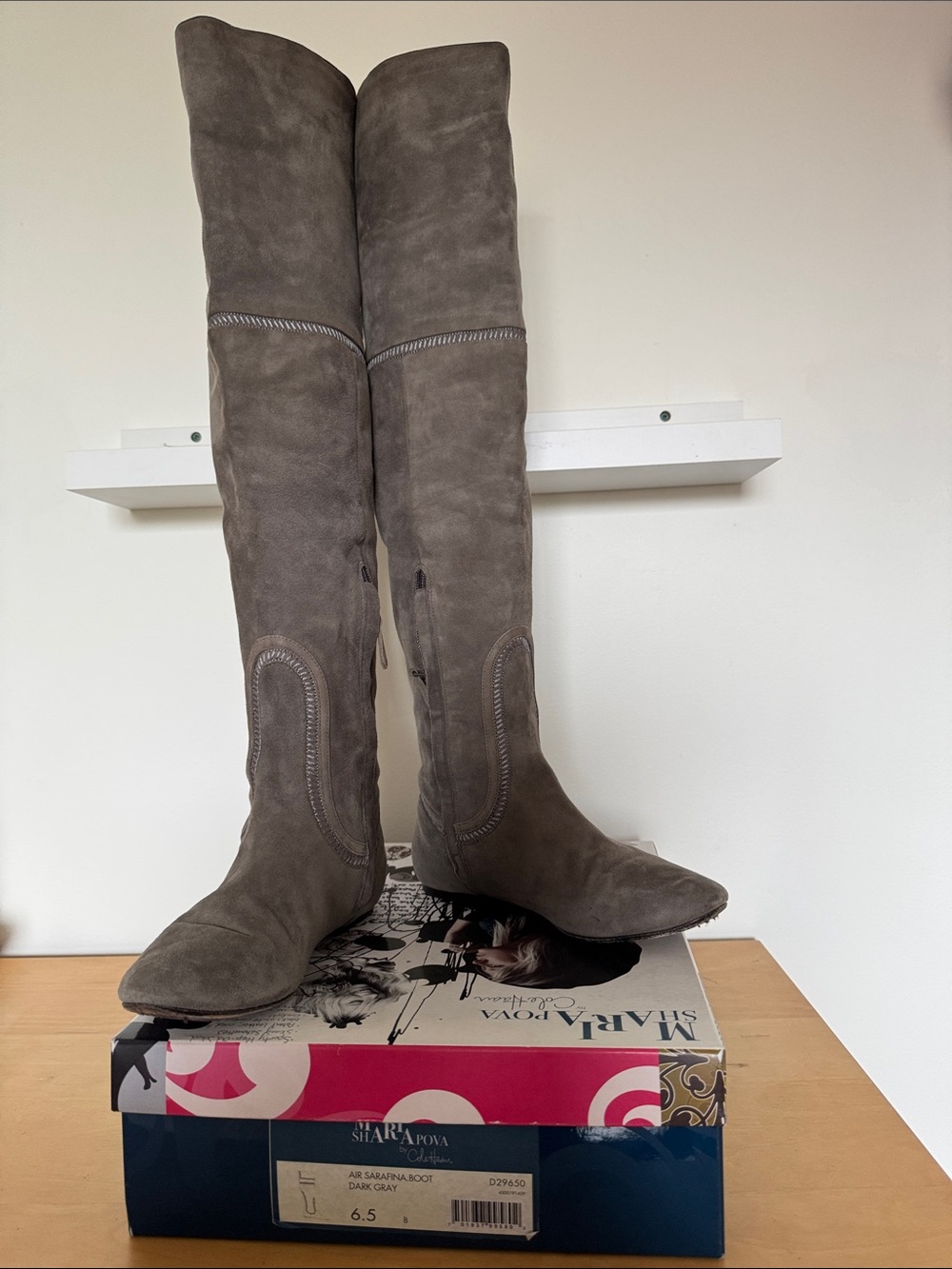 Maria Sharapova by Cole Haan Dark Gray Suede Boots